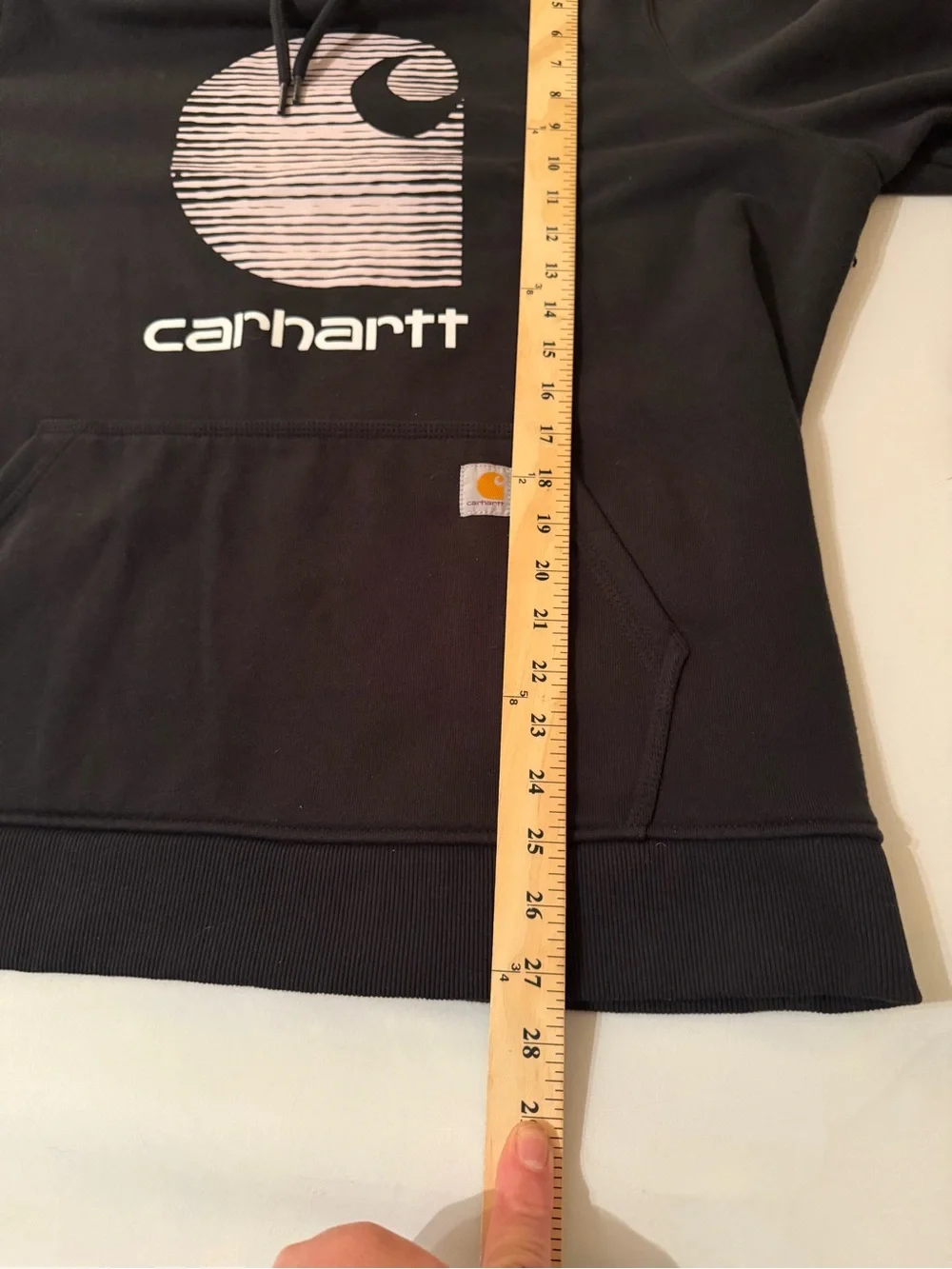 Carhartt Women’s XXL (20) Black Hoodie Heavy Weight Cotton Kangaroo Pocket 0311